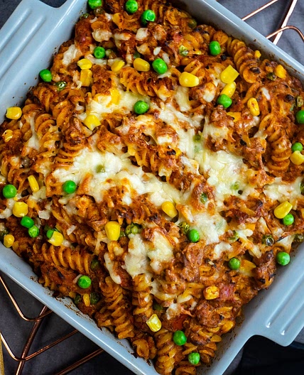 Tuna, Tomato, Mascarpone & Pesto Bake by Pureety