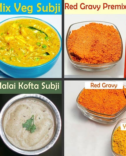 3 Homemade Gravy Premix Powders In 5 Min White Red Yellow Restaurant Style Subjis Instant Recipe