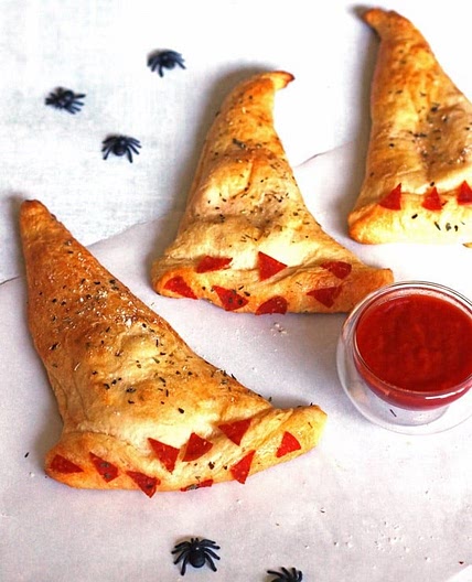 Halloween Witch Hat Calzones