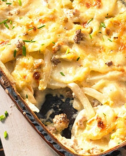 Kohlrabi-Kartoffel-Hackfleisch-Gratin