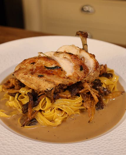Chicken with Mushroom Sauce and Tagliatelle - James Martin Chef