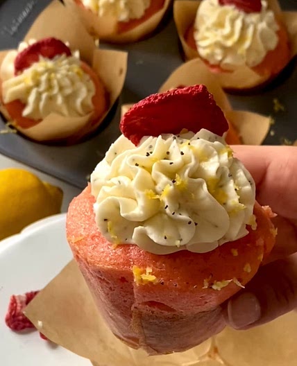 Strawberry-Lemonade Cupcakes