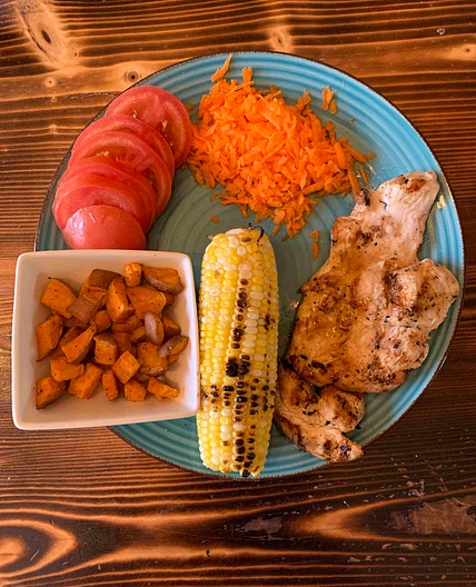 Grilled chicken platter 
