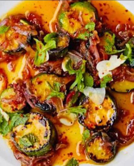 Zucchini in a Sweet & Spicy Sauce