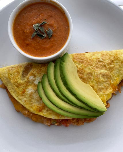 Omelettes w/ homemade salsa 