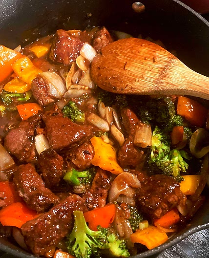 Pepper Steak with Black-Bean Garlic Sauce