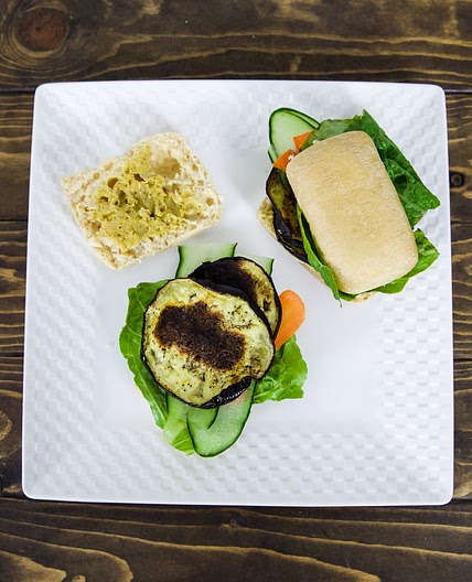 Roasted Eggplant & Garlic Sandwich