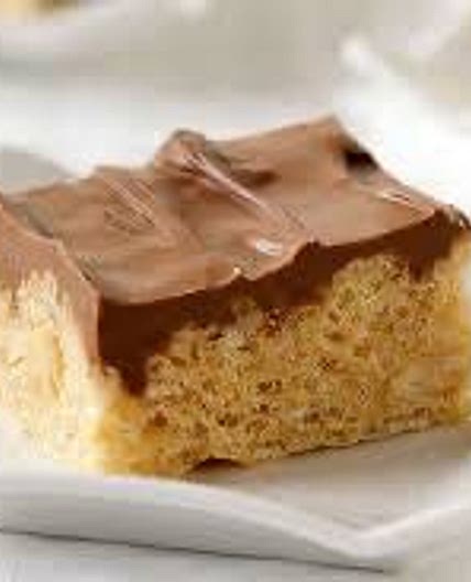 Rice Krispies with chocolate frosting 