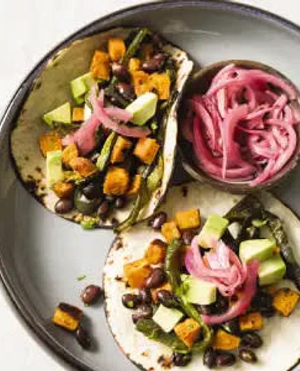 Black bean and sweet potato tacos