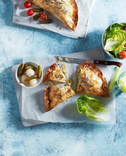 Potato, leek & cheese pasties