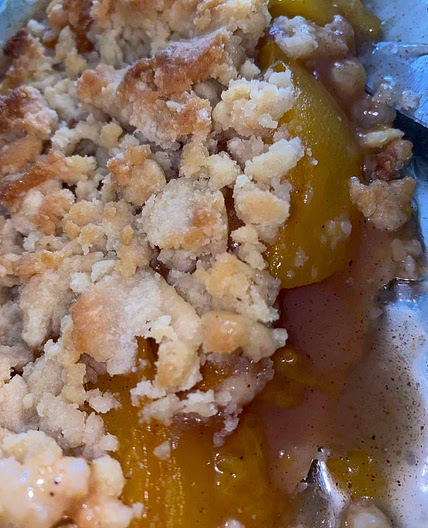 (Healthy) Peach Struesel Pie