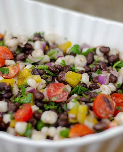 Mexican Black Bean and Hominy Salad
