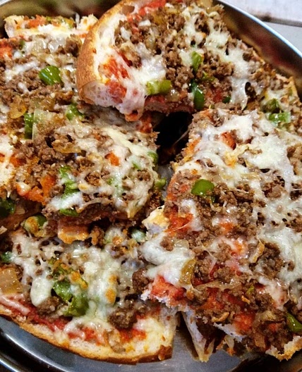 Fladenbrot Hackfleisch Pizza