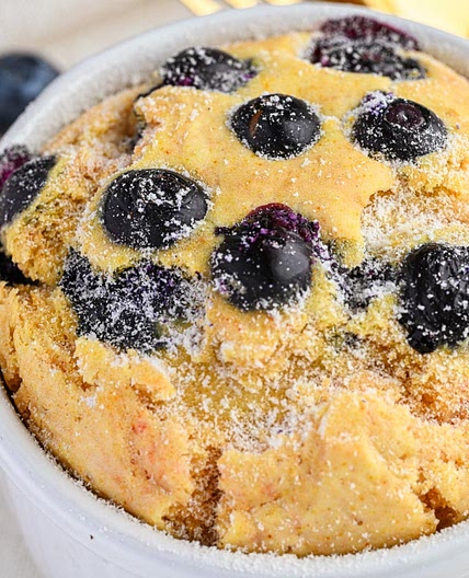 Healthy Protein Blueberry Baked Oats with Lemon