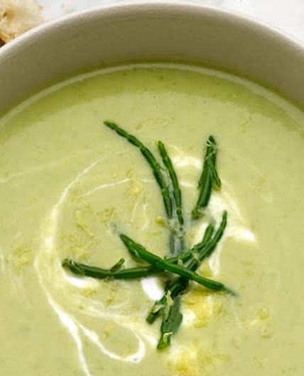 Asparagus vichyssoise soup