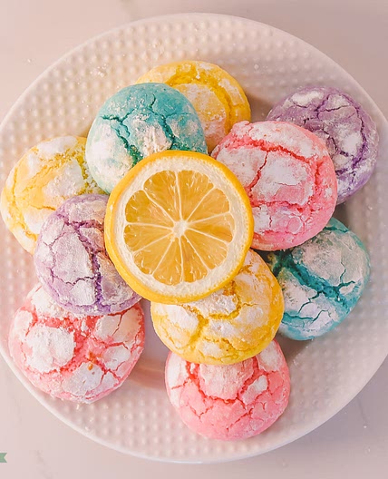 SPRING LEMON CRINKLE COOKIES