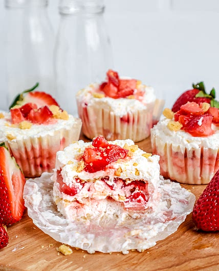 Strawberry Lemon Icebox Cupcakes