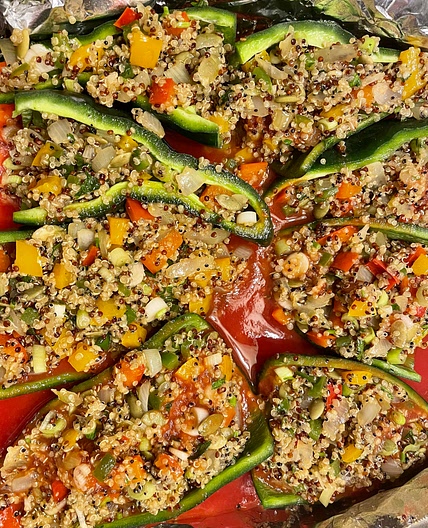 Stuffed poblano peppers 🫑
