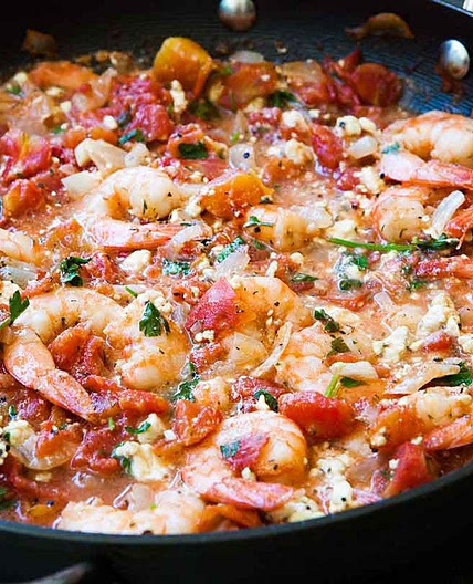 Baked Shrimp in Tomato Feta Sauce