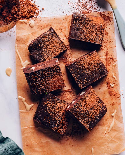 Fudgy Tahini Date Chocolate Bars