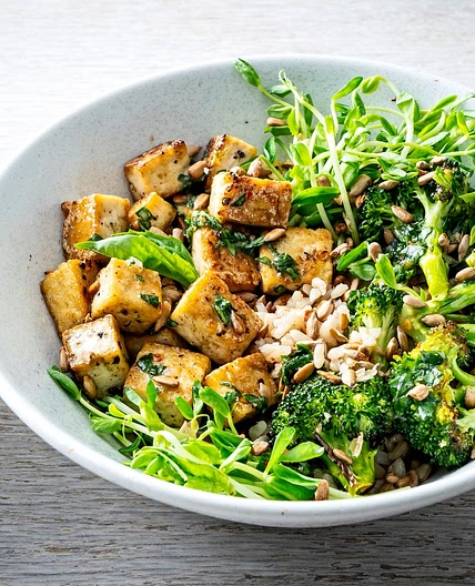 Roasted Chile Lime Tofu Bowls