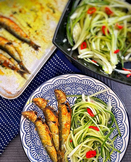 Chef Norman's Grilled Sardines and Relish