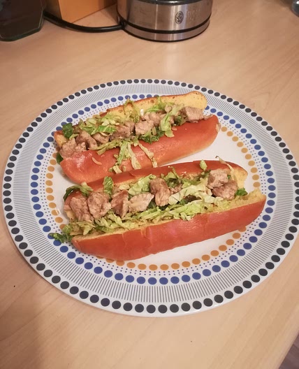 Cabbage fried not dogs