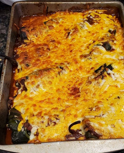 Keto Seafood Chili Relleno