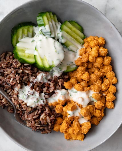 Easy Chickpea Bowl with Oil-Free Dressing