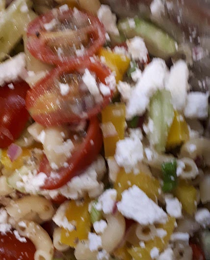pasta salad with goat cheese
