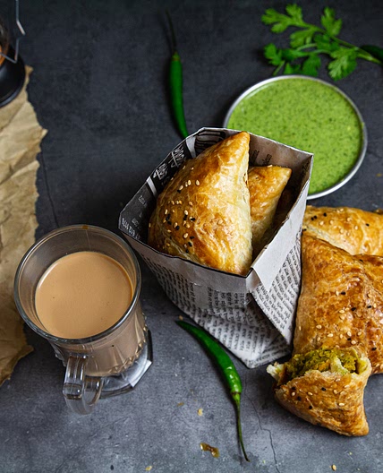 Veggie Samosas with Frozen Paratha