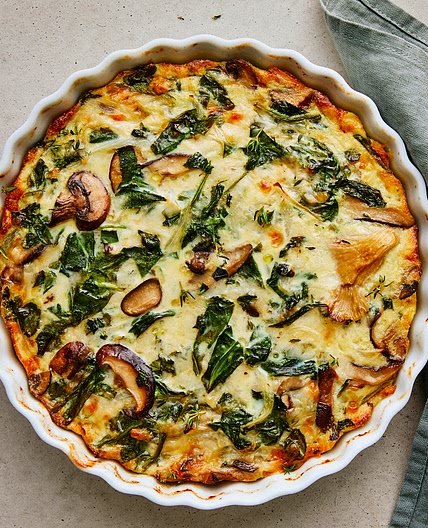 Mushroom & Spinach Quiche