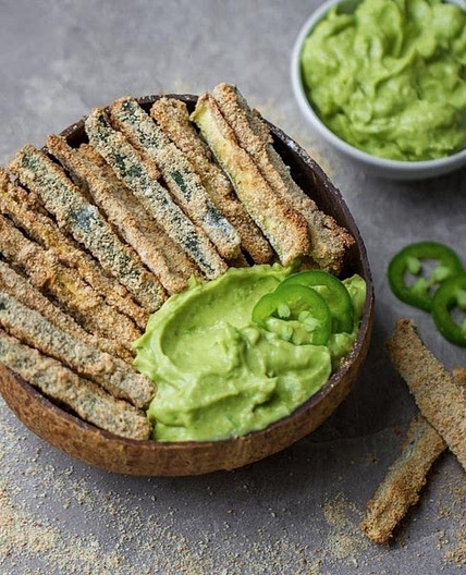 Zucchini Fries w/ Spicy Avocado Aioli