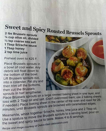 Sweet and Spicy Roasted Brussels Sprouts