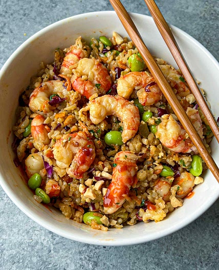 Sheet-Pan Shrimp “Fried” Rice