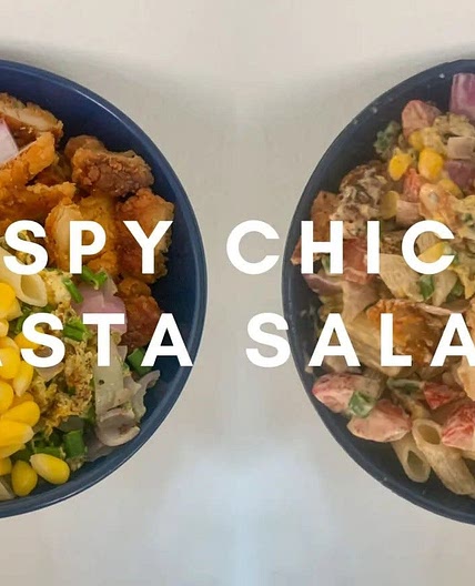 Quick and Easy Homemade Pasta Salad with Crispy Chicken