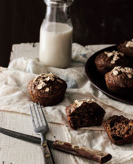 Pastry Affair | Chocolate Oatmeal Flaxseed Muffins
