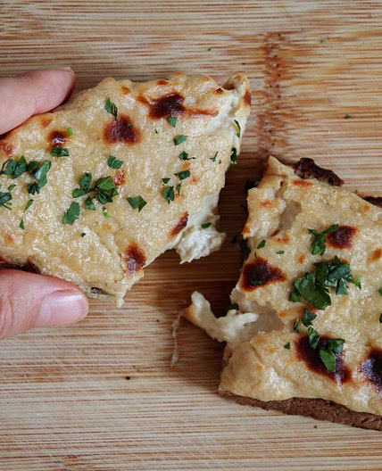 Real Deal Vegan Mozzarella (stretchy + liquid versions)