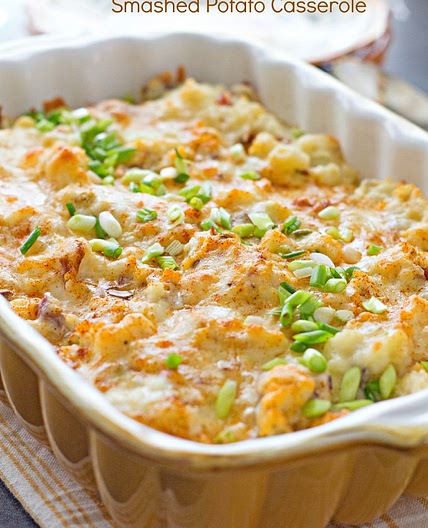 Sour Cream and Onion Smashed Potato Casserole