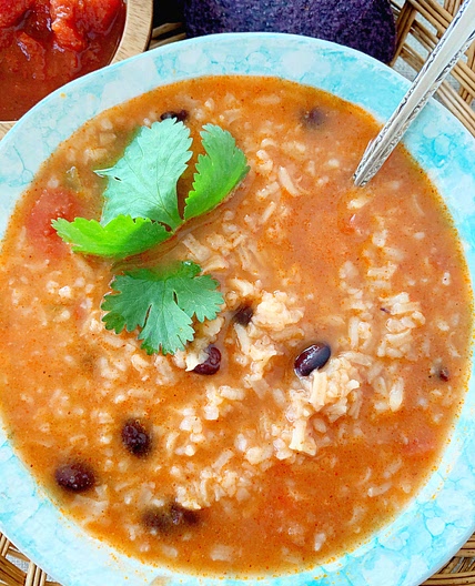 Mexican Rice and Bean Soup