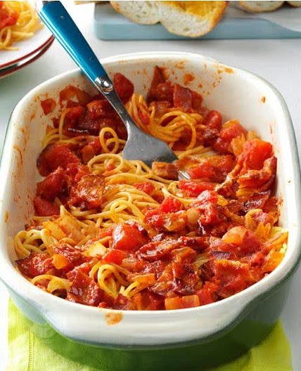 Spaghetti with Bacon & Oregano