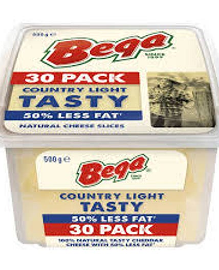 Sliced low fat cheese