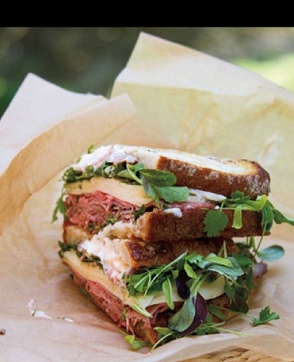 Grilled Eggplant and Cheese Sandwich with Asian Micros