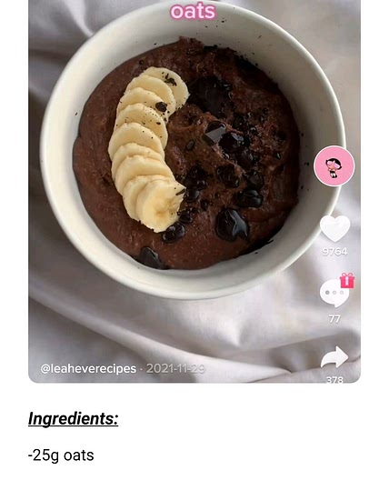 Brownie batter oats