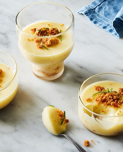 Lime Posset With Graham Cracker Streusel