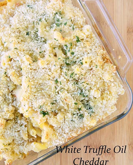 White Truffle Oil Cheddar Mac and Cheese