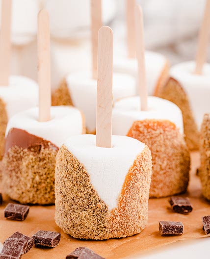 Caramel S'mores Pops