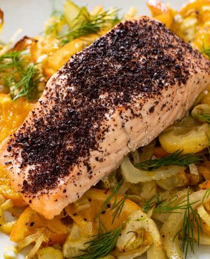 Roast Sumac Salmon with Fennel and Citrus