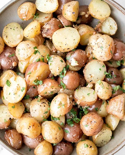 Roasted Garlic Parmesan Baby Potatoes