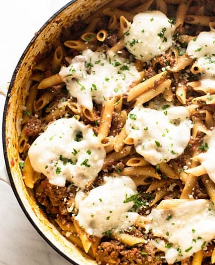 30 Minute One Pan Beef Penne